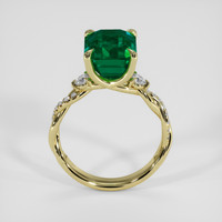 3.86 Ct. Emerald Ring, 18K Yellow Gold 3
