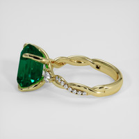 3.86 Ct. Emerald Ring, 18K Yellow Gold 4