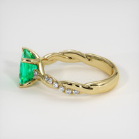 1.16 Ct. Emerald Ring, 18K Yellow Gold 4