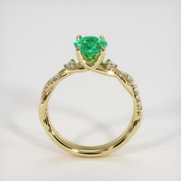 0.73 Ct. Emerald Ring, 18K Yellow Gold 3