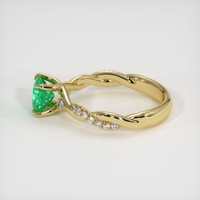 0.73 Ct. Emerald Ring, 18K Yellow Gold 4