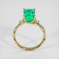 3.84 Ct. Emerald Ring, 18K Yellow Gold 3