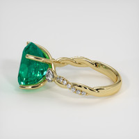 6.05 Ct. Emerald Ring, 18K Yellow Gold 4