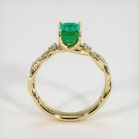 0.86 Ct. Emerald Ring, 18K Yellow Gold 3