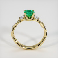 0.70 Ct. Emerald Ring, 18K Yellow Gold 3