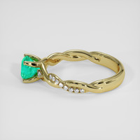 0.76 Ct. Emerald Ring, 18K Yellow Gold 4