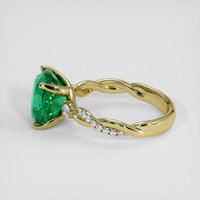 3.37 Ct. Emerald Ring, 18K Yellow Gold 4