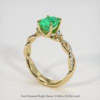 1.16 Ct. Emerald Ring, 18K Yellow Gold 2