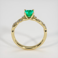 0.50 Ct. Emerald Ring, 18K Yellow Gold 3