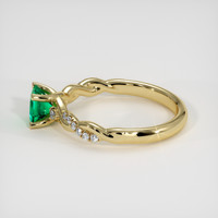 0.50 Ct. Emerald Ring, 18K Yellow Gold 4