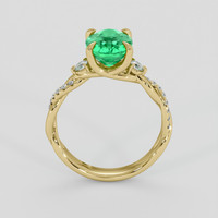 2.11 Ct. Emerald Ring, 18K Yellow Gold 3