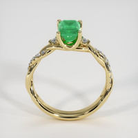 1.00 Ct. Emerald Ring, 18K Yellow Gold 3