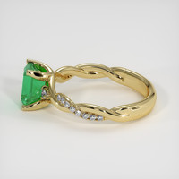 1.00 Ct. Emerald Ring, 18K Yellow Gold 4