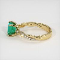 0.88 Ct. Emerald Ring, 18K Yellow Gold 4