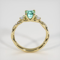 0.53 Ct. Emerald Ring, 18K Yellow Gold 3