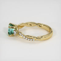0.53 Ct. Emerald Ring, 18K Yellow Gold 4
