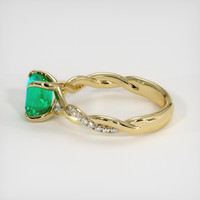 0.93 Ct. Emerald Ring, 18K Yellow Gold 4