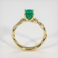 0.80 Ct. Emerald Ring, 18K Yellow Gold 3