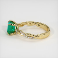 0.80 Ct. Emerald Ring, 18K Yellow Gold 4