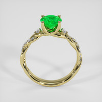 0.93 Ct. Emerald Ring, 18K Yellow Gold 3