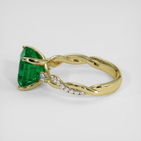 3.60 Ct. Emerald Ring, 18K Yellow Gold 4