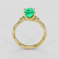 1.72 Ct. Emerald Ring, 18K Yellow Gold 3