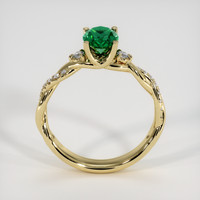 0.99 Ct. Emerald Ring, 18K Yellow Gold 3
