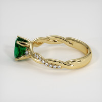 0.99 Ct. Emerald Ring, 18K Yellow Gold 4