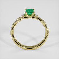 0.71 Ct. Emerald Ring, 18K Yellow Gold 3
