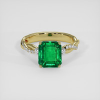 2.31 Ct. Emerald Ring, 18K Yellow Gold 1
