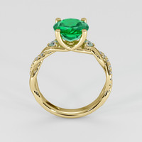 2.18 Ct. Emerald Ring, 18K Yellow Gold 3