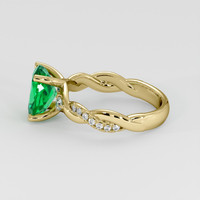 2.18 Ct. Emerald Ring, 18K Yellow Gold 4