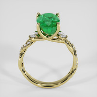 3.34 Ct. Emerald Ring, 18K Yellow Gold 3