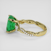 3.34 Ct. Emerald Ring, 18K Yellow Gold 4