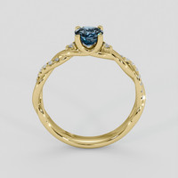 0.82 Ct. Blue Cobalt Spinel Ring, 18K Yellow Gold 3