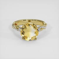 2.56 Ct. Yellow Citrine Ring, 18K Yellow Gold 1