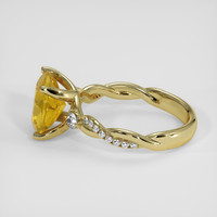 2.56 Ct. Yellow Citrine Ring, 18K Yellow Gold 4