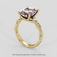 3.56 Ct. Bi Color Ametrine Ring, 18K Yellow Gold 2