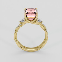 2.86 Ct. Pink Tourmaline Ring, 18K Yellow Gold 3