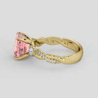 2.86 Ct. Pink Tourmaline Ring, 18K Yellow Gold 4