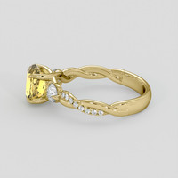 1.16 Ct. Yellow Citrine Ring, 18K Yellow Gold 4