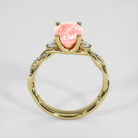 2.77 Ct. Padparadscha Sapphire Ring, 18K Yellow Gold 3