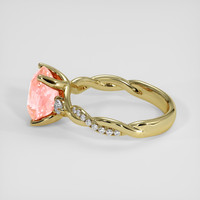 2.77 Ct. Padparadscha Sapphire Ring, 18K Yellow Gold 4