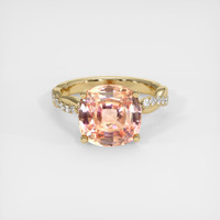 5.19 Ct. Padparadscha Sapphire Ring, 18K Yellow Gold 1