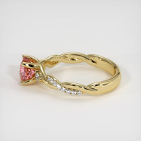 1.03 Ct. Padparadscha Sapphire Ring, 18K Yellow Gold 4