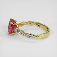 2.82 Ct. Padparadscha Sapphire Ring, 18K Yellow Gold 4