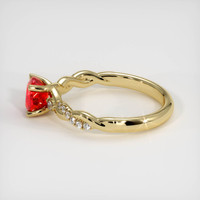 1.07 Ct. Ruby Ring, 18K Yellow Gold 4