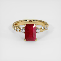 2.69 Ct. Ruby Ring, 18K Yellow Gold 1