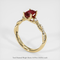 Ruby Ring 1.05 Ct. 18K Yellow Gold Preview