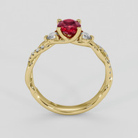 1.07 Ct. Ruby Ring, 18K Yellow Gold 3